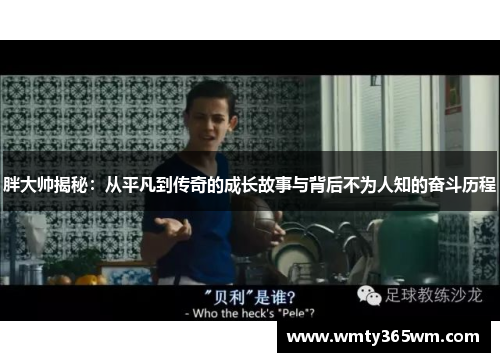 胖大帅揭秘：从平凡到传奇的成长故事与背后不为人知的奋斗历程